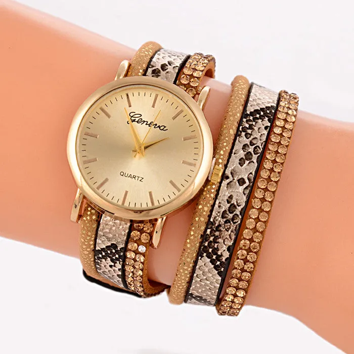 New Fashion Snake Grain Bracelet Women Watch Women Wristwatch Ladies Quartz Watch