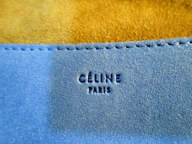 NEW NWT CELINE DIAMOND Purse MEDIUM Shoulder Bag ROYAL BLUE Suede Leather