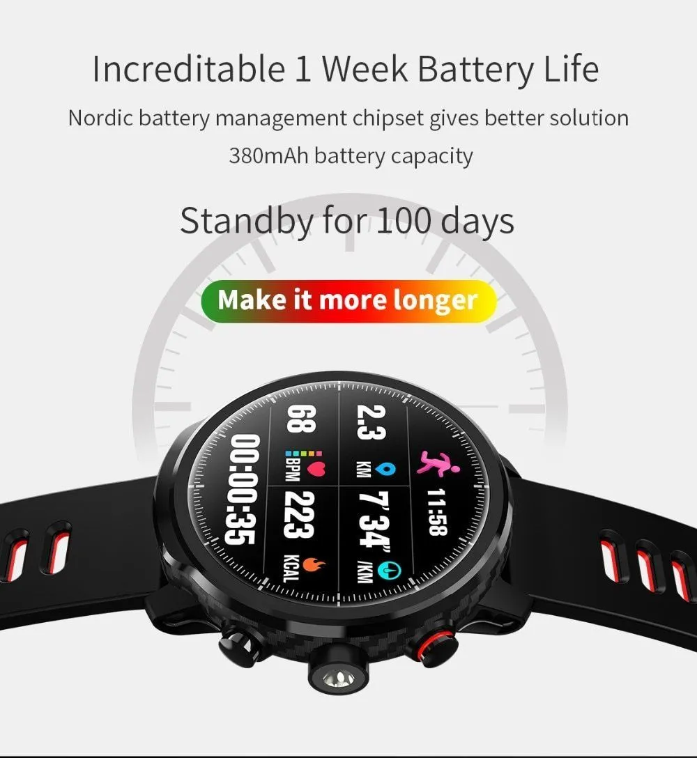 New Smart Watch IP68 Waterproof Multi-Sport Mode Heart Rate Monitoring Weather Forecast Smartwatch