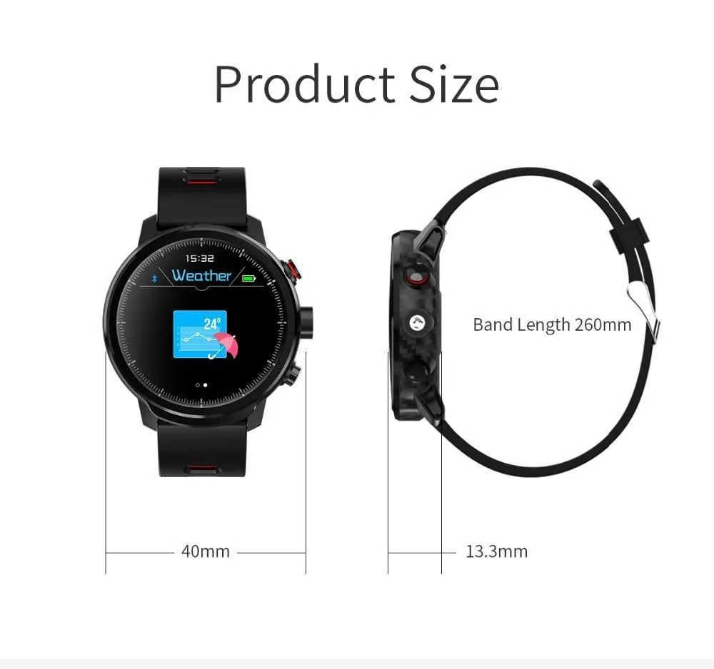 New Smart Watch IP68 Waterproof Multi-Sport Mode Heart Rate Monitoring Weather Forecast Smartwatch