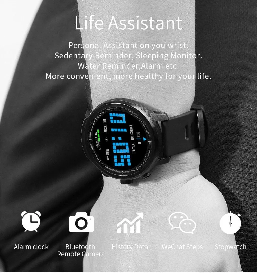 New Smart Watch IP68 Waterproof Multi-Sport Mode Heart Rate Monitoring Weather Forecast Smartwatch