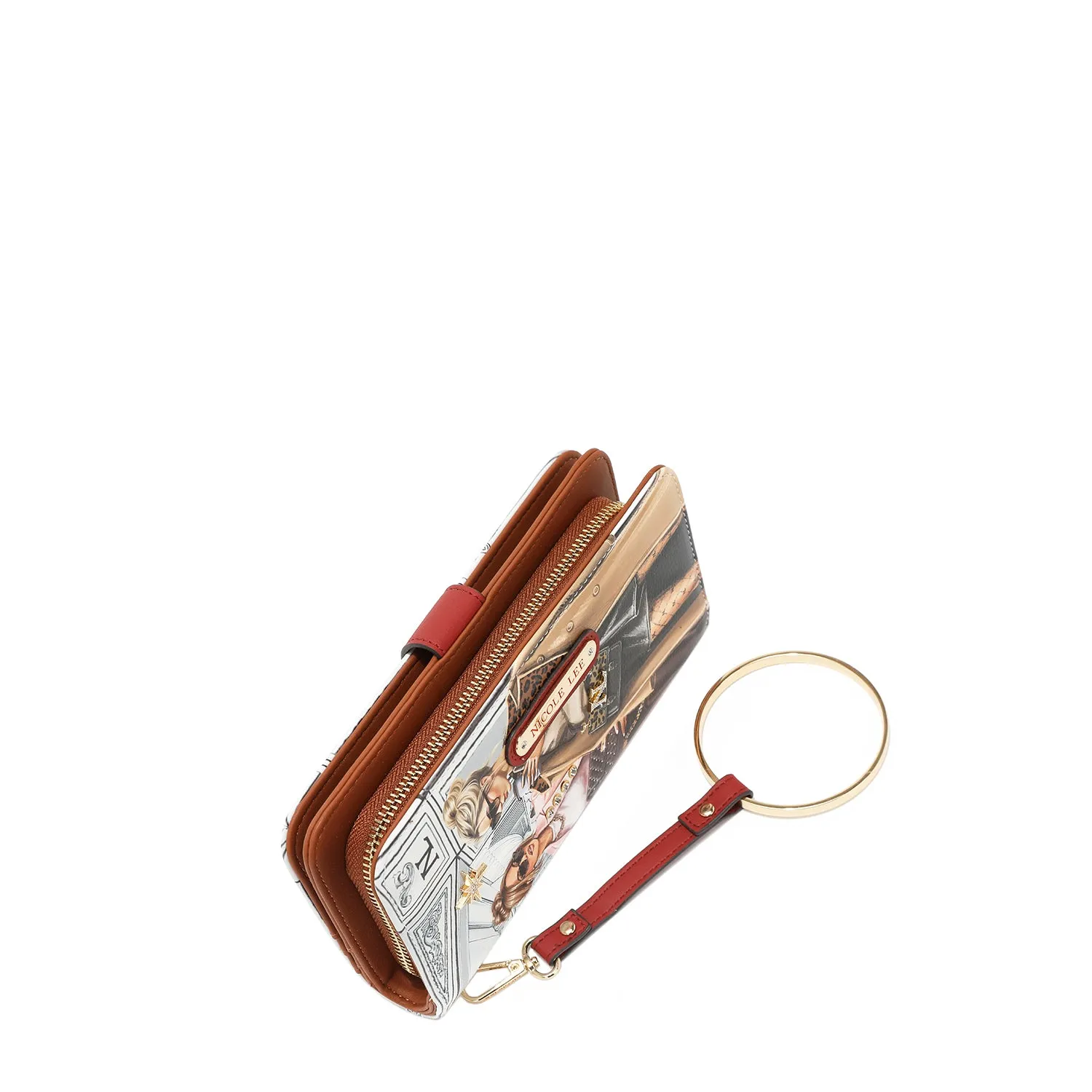 NL SIGNATURE BIFOLD WALLET WRISTLET