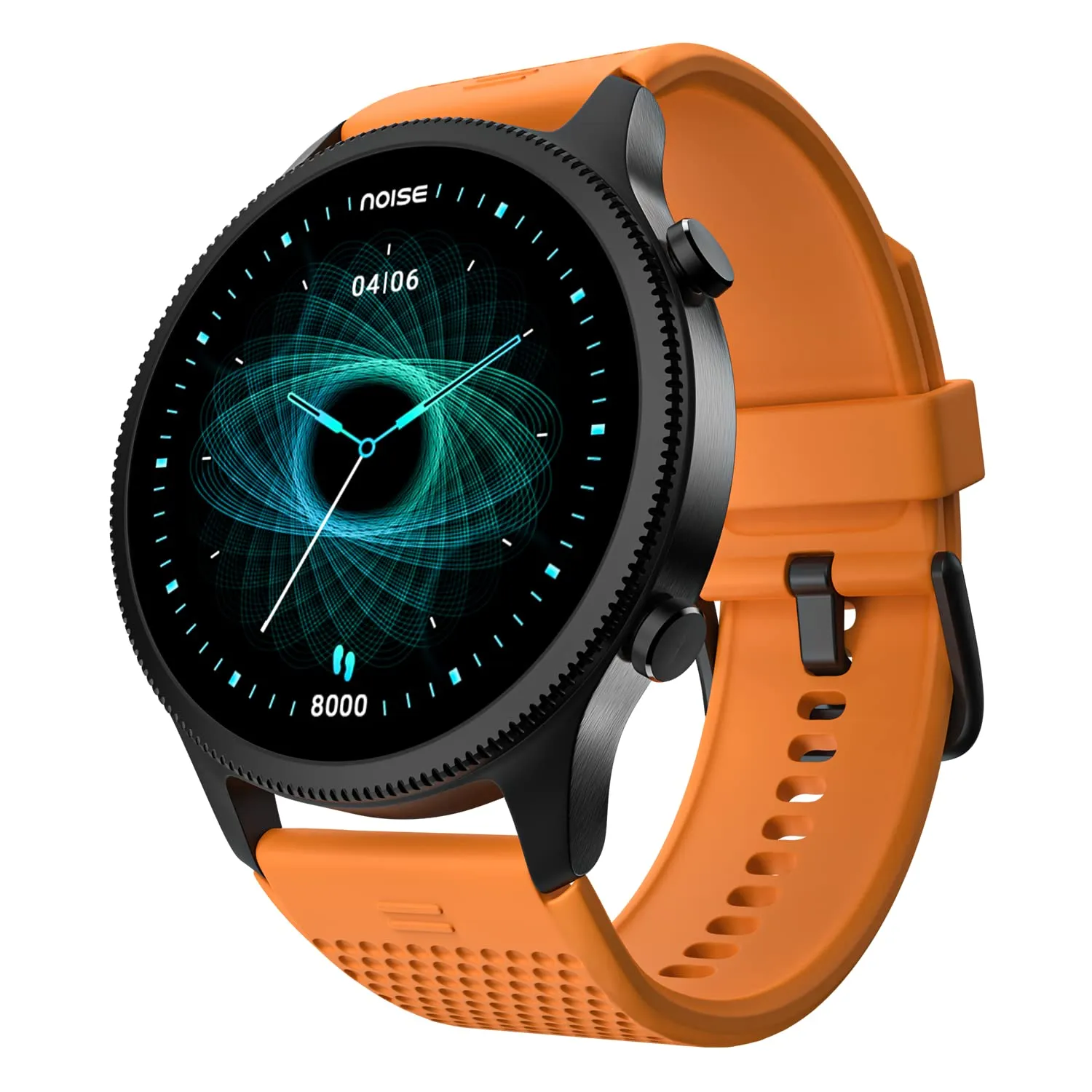 NoiseFit Halo 1.43" AMOLED Display, Bluetooth Calling Round Dial Smart Watch, Premium Metallic Build, Always on Display, Smart Gesture Control, 100 Sports Modes (Fiery Orange)