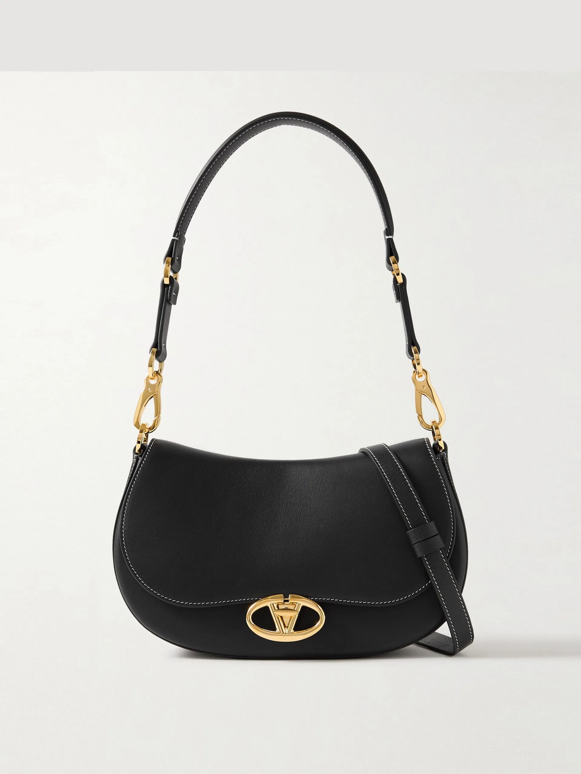 Ohval leather shoulder bag