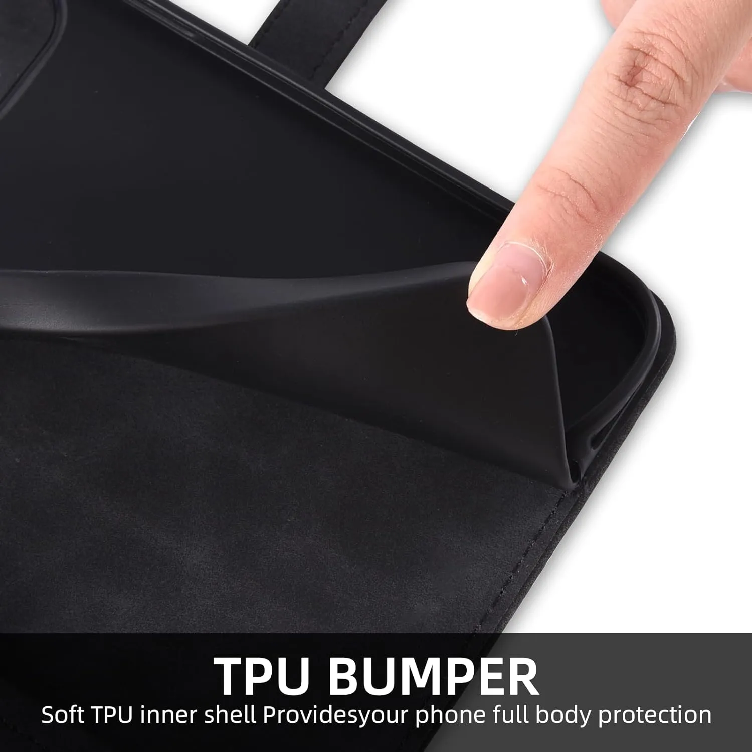 OnePlus 7 Pro Wallet Cover  Screen Protector Crossbody Zipper Card Holder