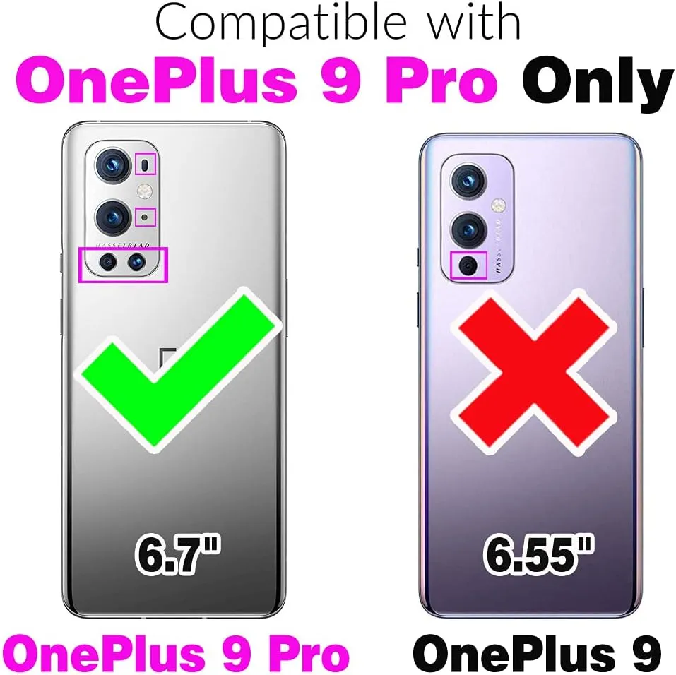 OnePlus 9 Pro One Plus 9Pro 5G Wallet Case Tempered Glass Screen Protector