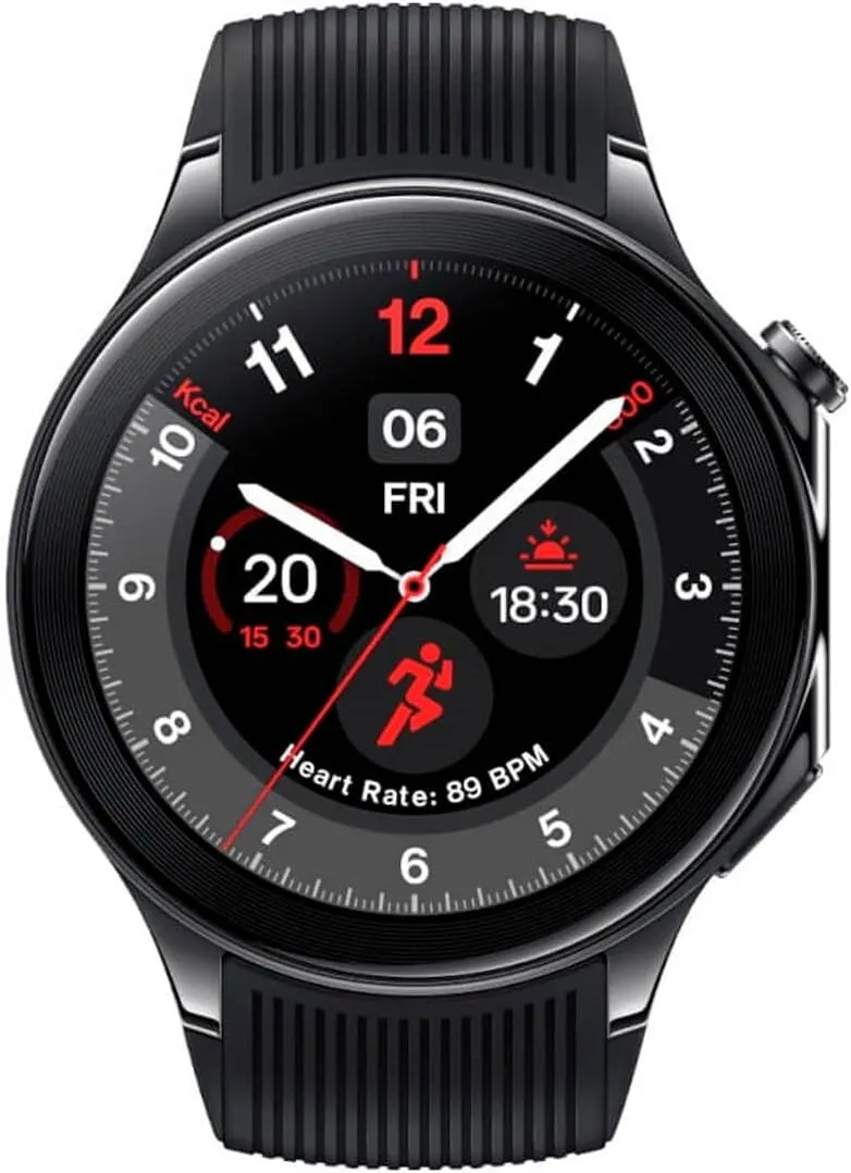 OnePlus Watch 2 - 32GB, Black Steel, 100-Hour Battery, Health & Fitness Tracking, Wear OS