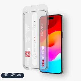 ONETIME MAX NanoArmour Screen Protector for iPhone 15 Series: Matte, Anti-Glare, Edge-to-Edge, Antimicrobial