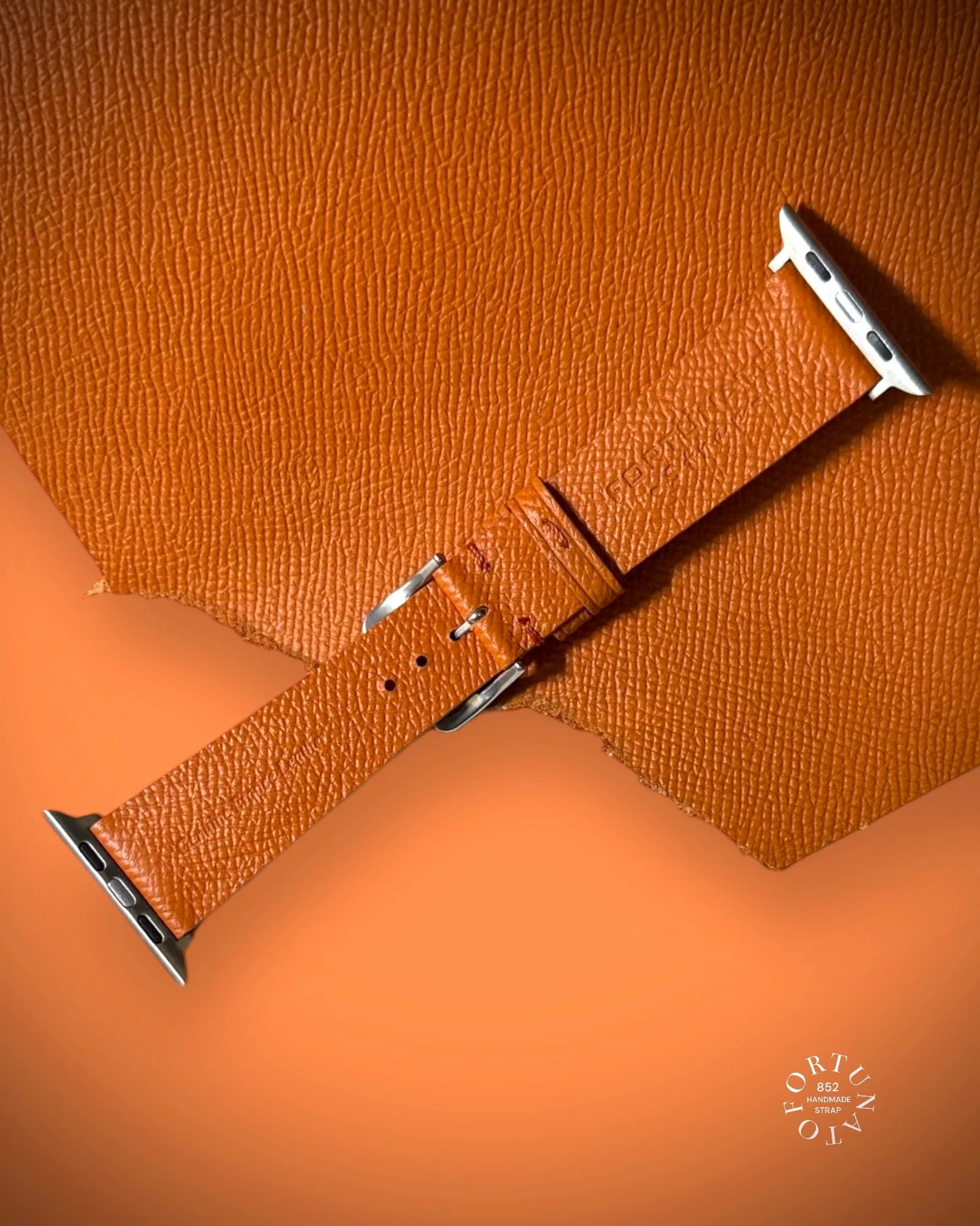 Orange Epsom Leather Strap