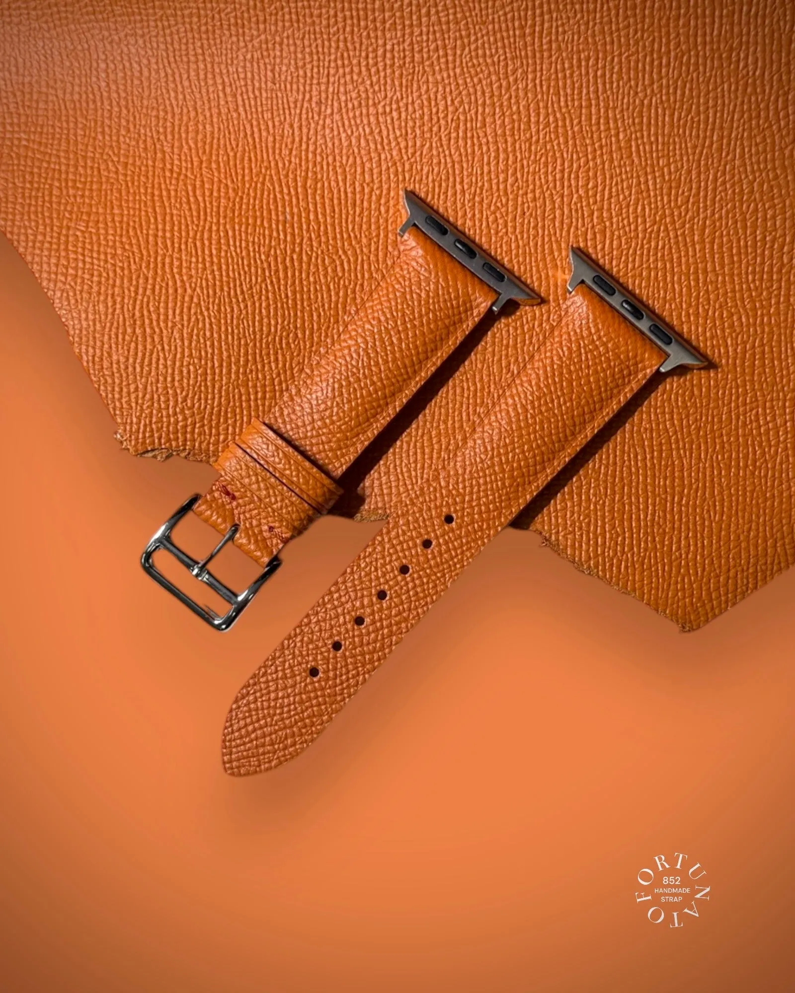 Orange Epsom Leather Strap