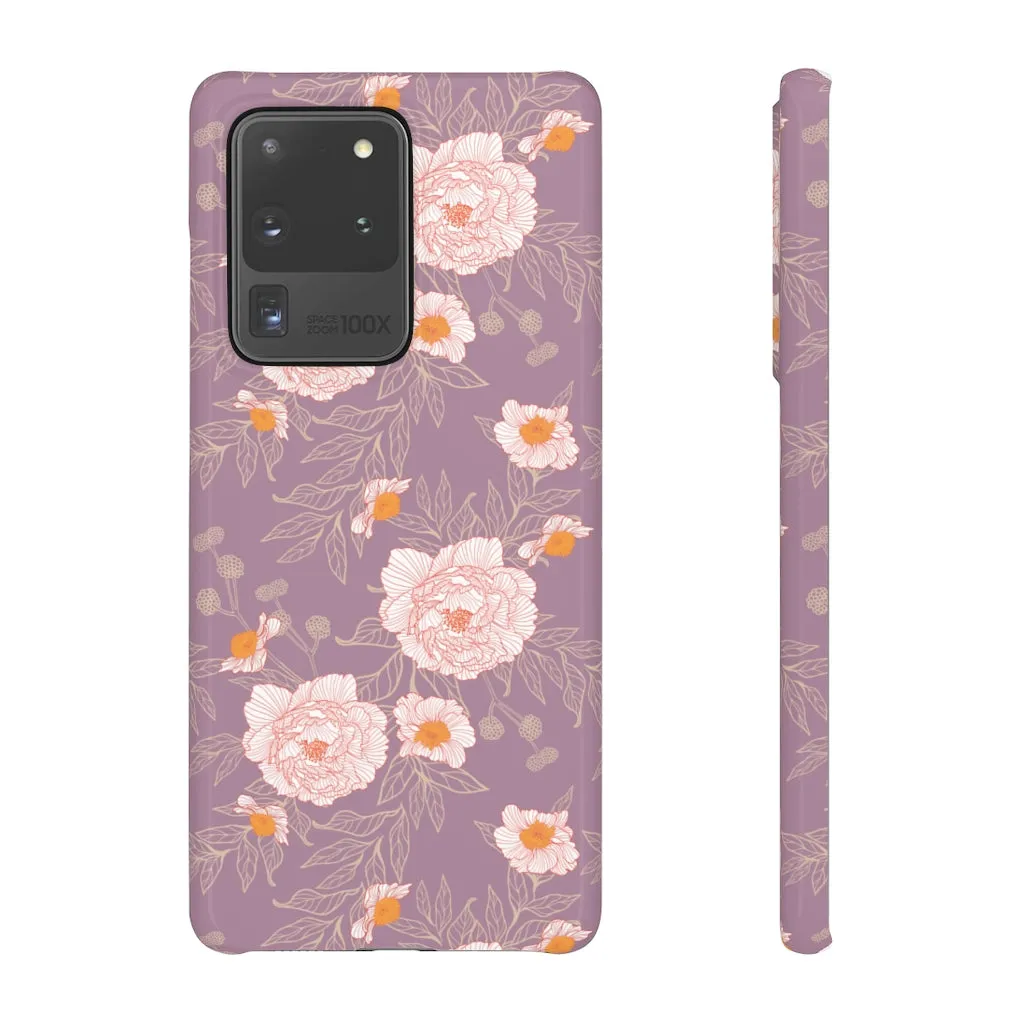 Orange Peonies Floral Rose Phone Case