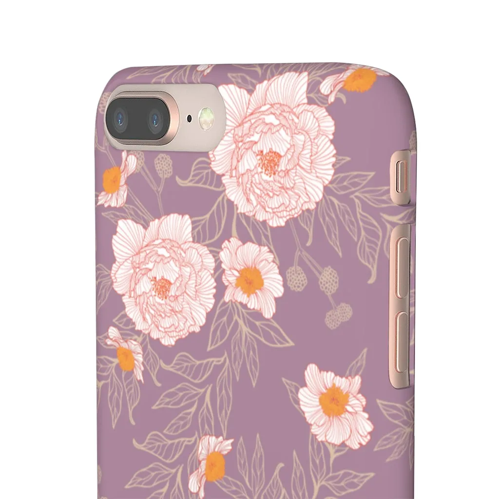 Orange Peonies Floral Rose Phone Case