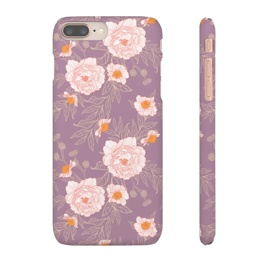 Orange Peonies Floral Rose Phone Case