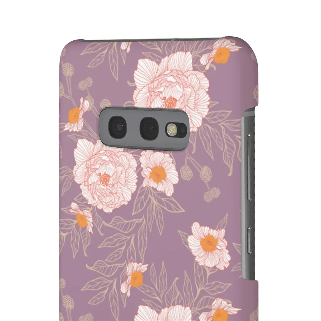 Orange Peonies Floral Rose Phone Case