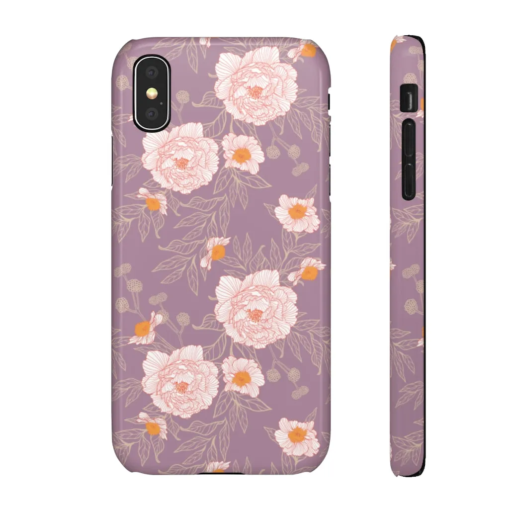 Orange Peonies Floral Rose Phone Case