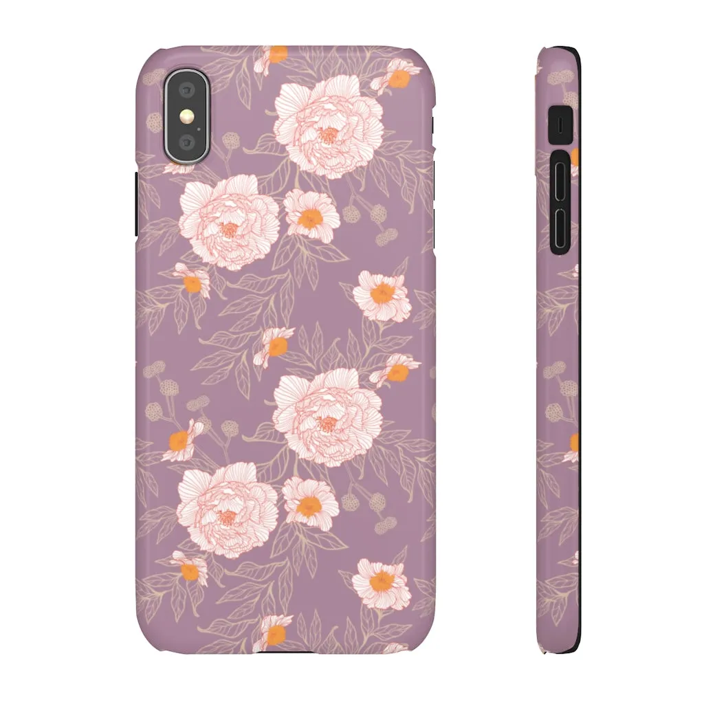 Orange Peonies Floral Rose Phone Case