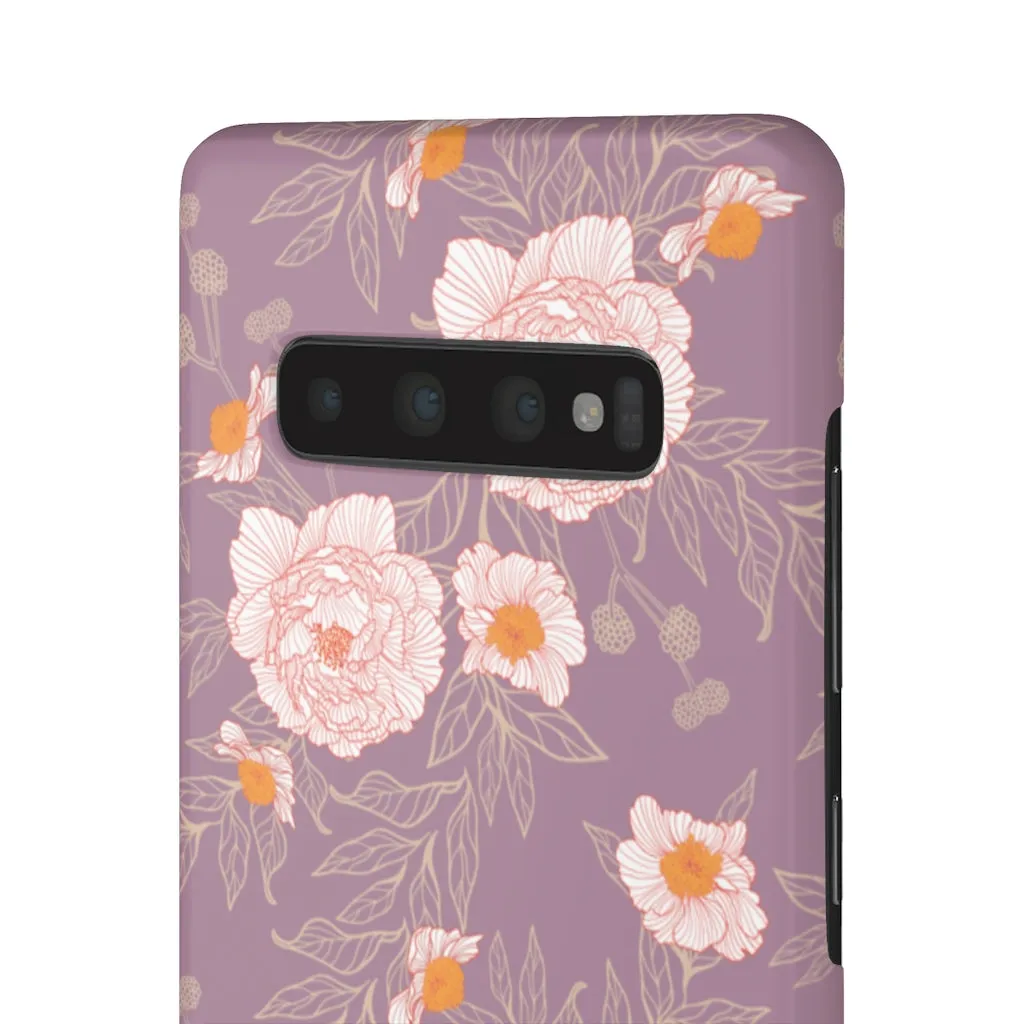 Orange Peonies Floral Rose Phone Case