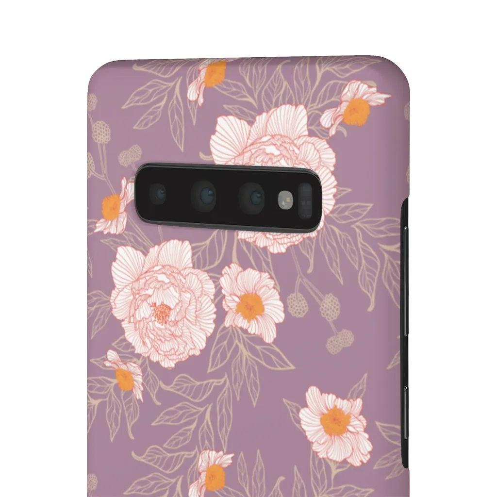 Orange Peonies Floral Rose Phone Case