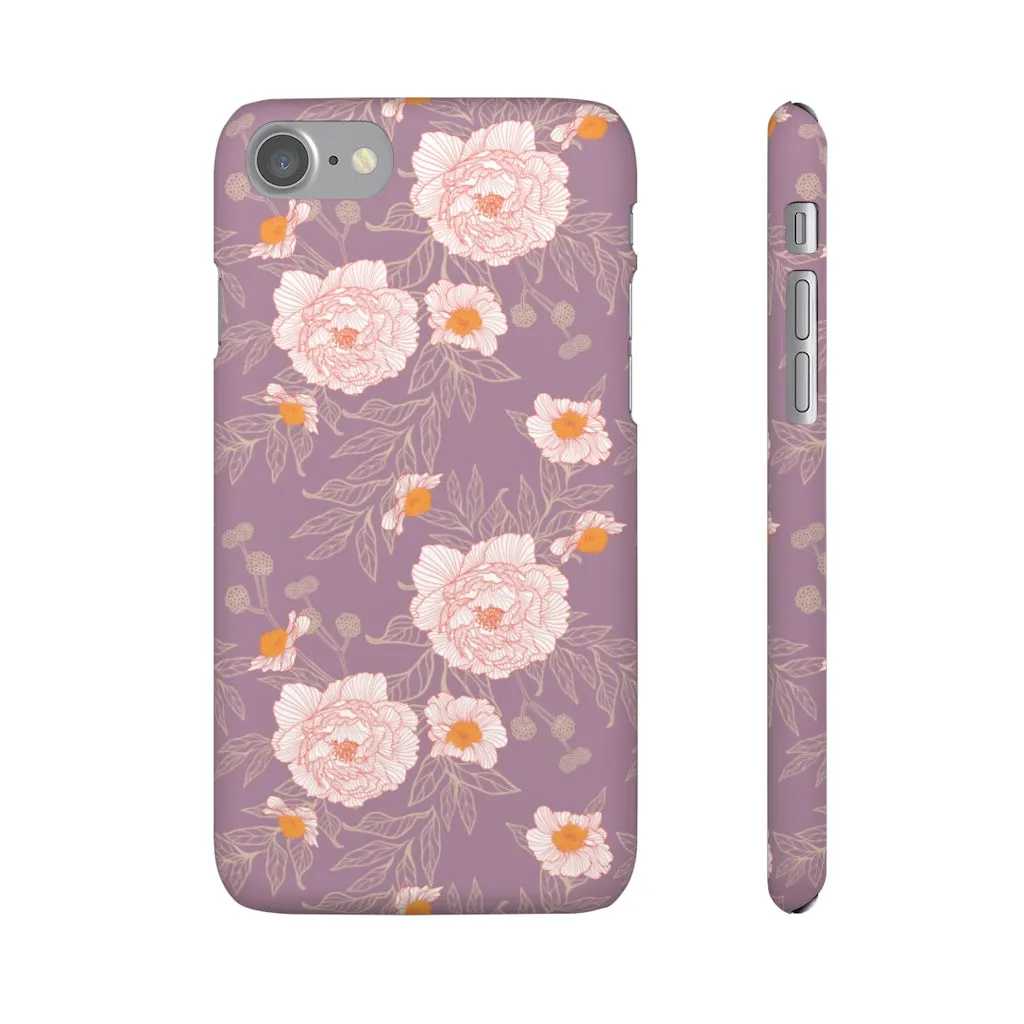 Orange Peonies Floral Rose Phone Case