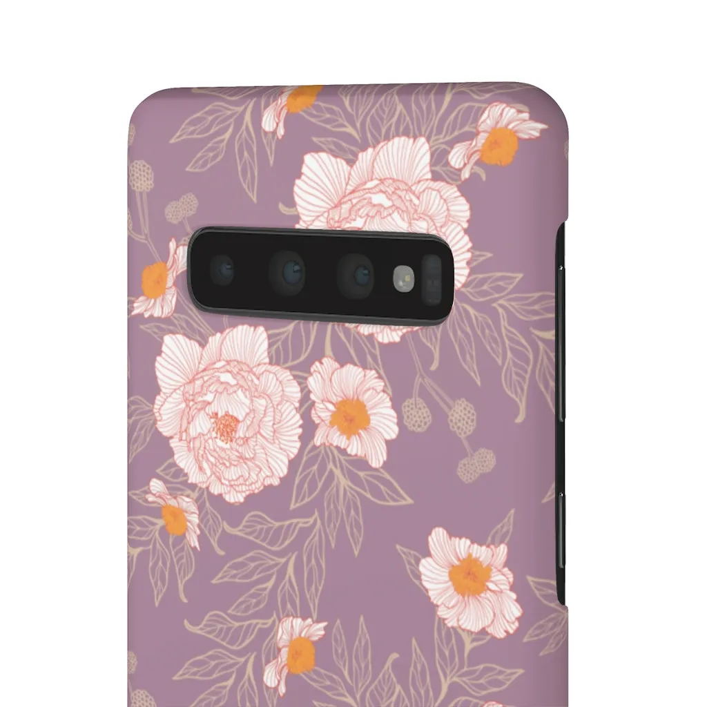 Orange Peonies Floral Rose Phone Case