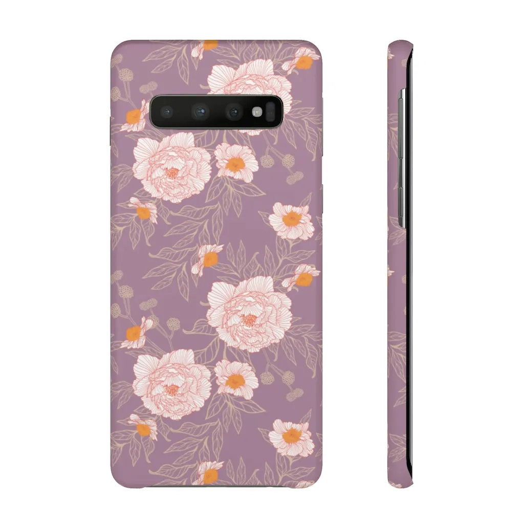 Orange Peonies Floral Rose Phone Case