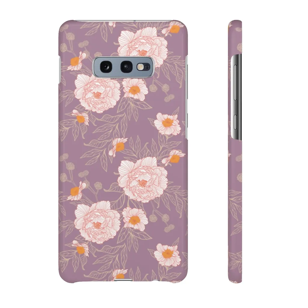 Orange Peonies Floral Rose Phone Case