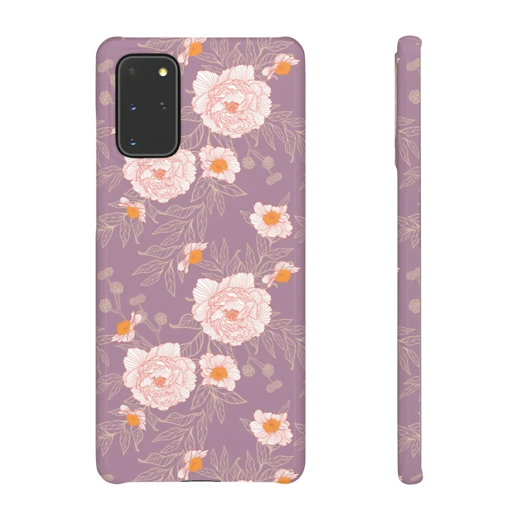 Orange Peonies Floral Rose Phone Case