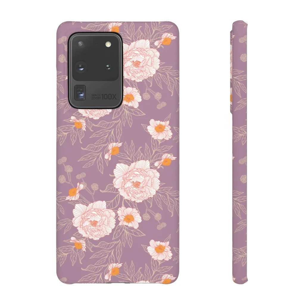 Orange Peonies Floral Rose Phone Case