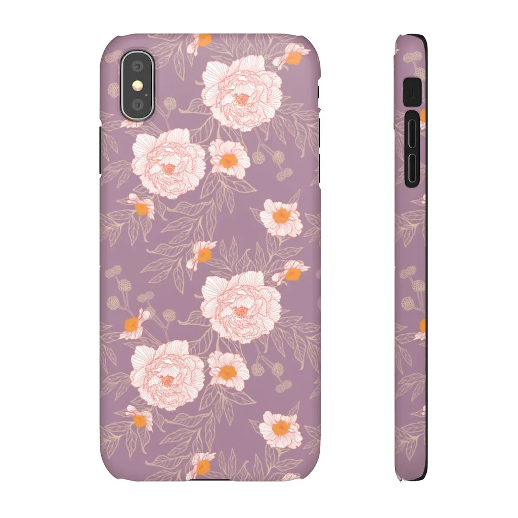 Orange Peonies Floral Rose Phone Case