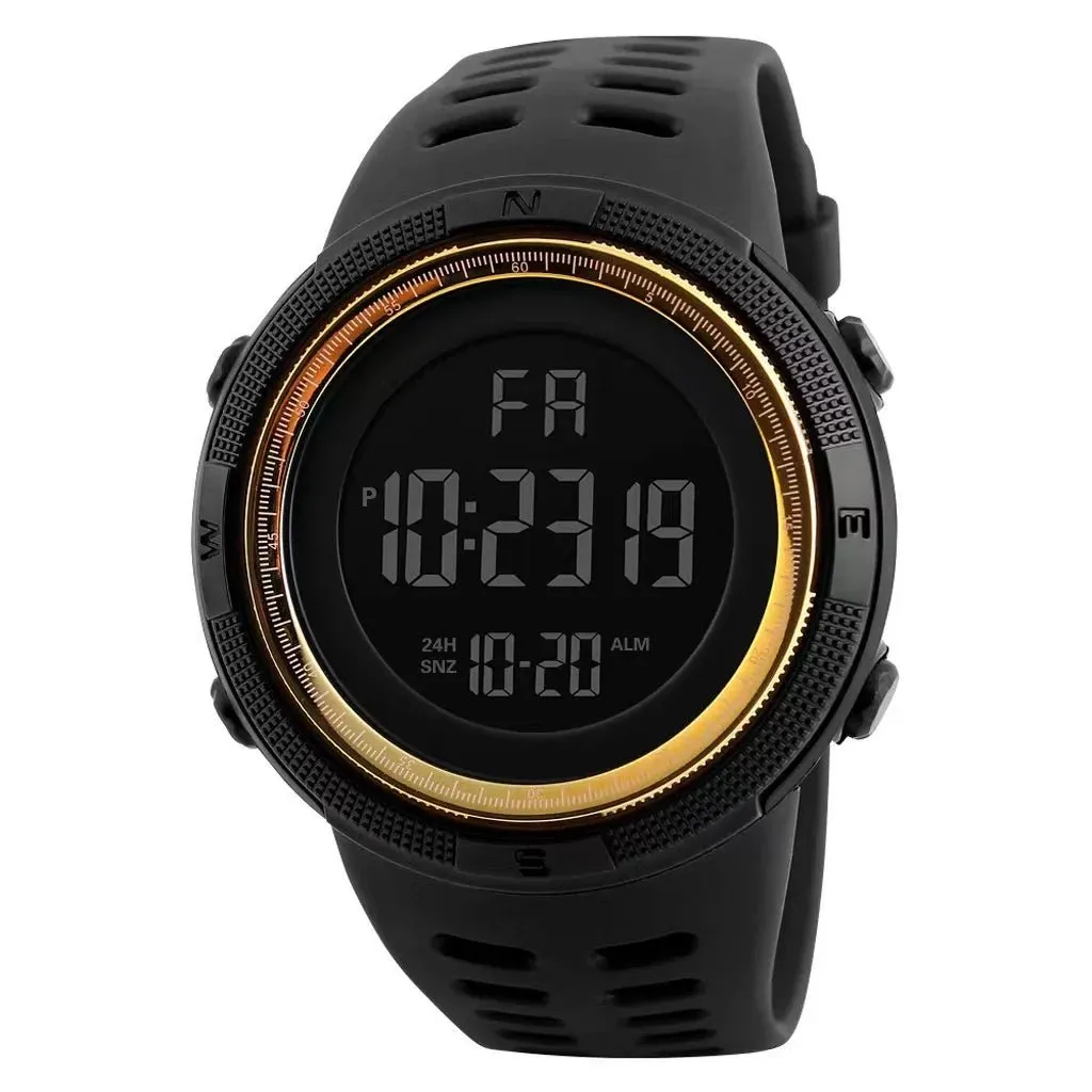 Outdoor multifunctional luminous sports watch internet celebrity adult student male 1251 electronic watch fashionable LED watch