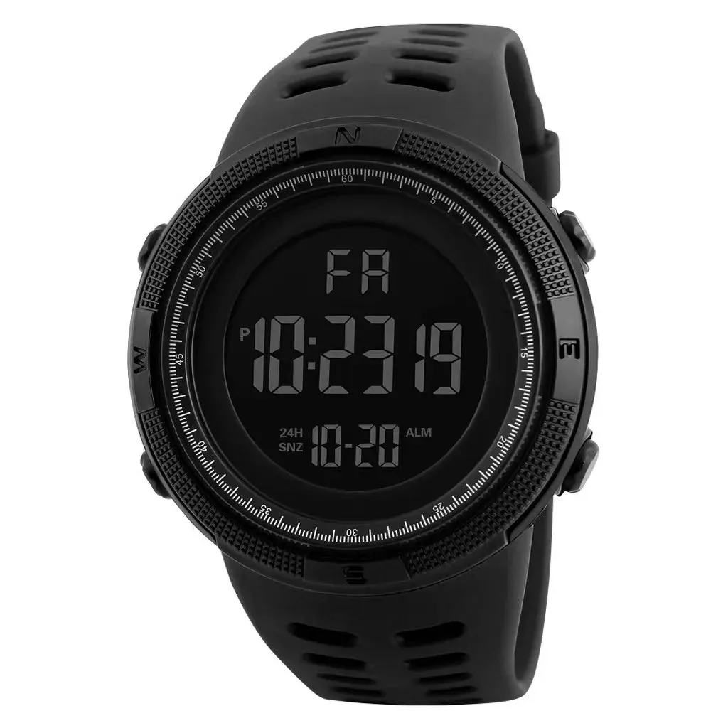 Outdoor multifunctional luminous sports watch internet celebrity adult student male 1251 electronic watch fashionable LED watch