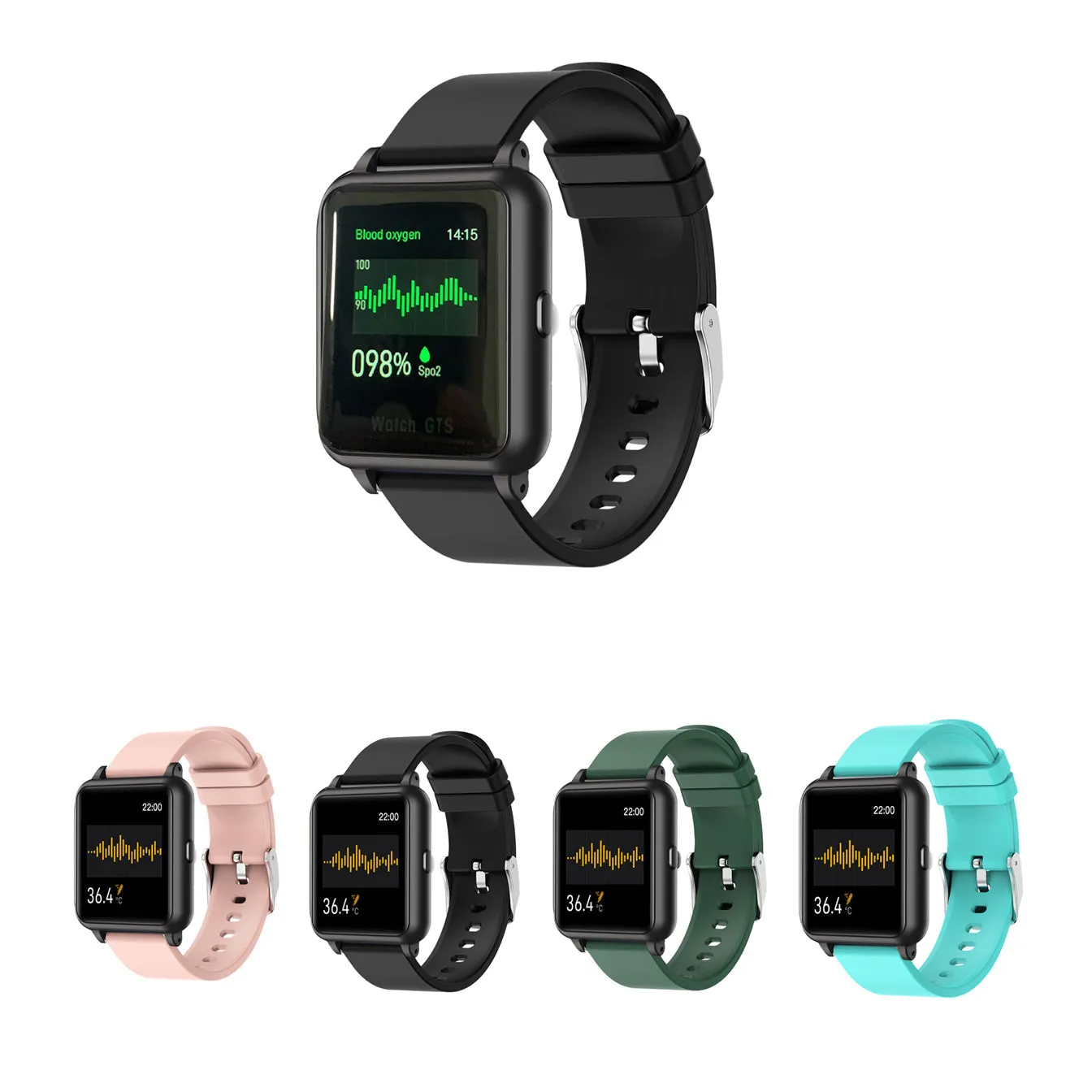 OXITEMP Smart Watch With Live Oximeter, Thermometer And Pulse Monitor