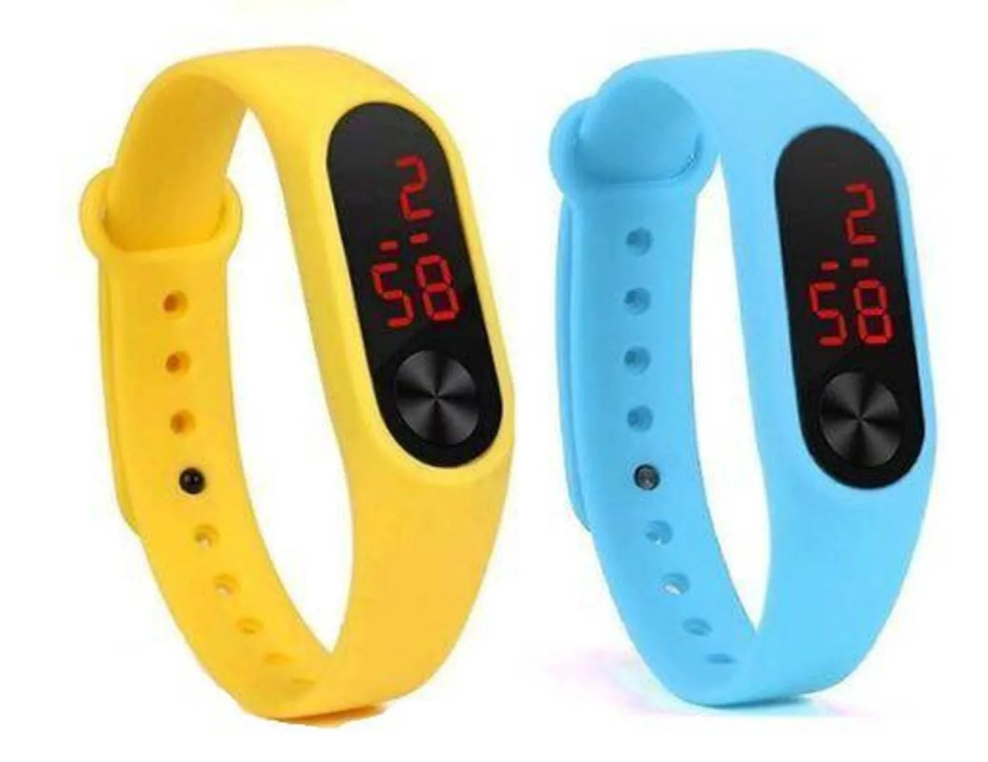 Pack Of 2 Rubber Digital Watch