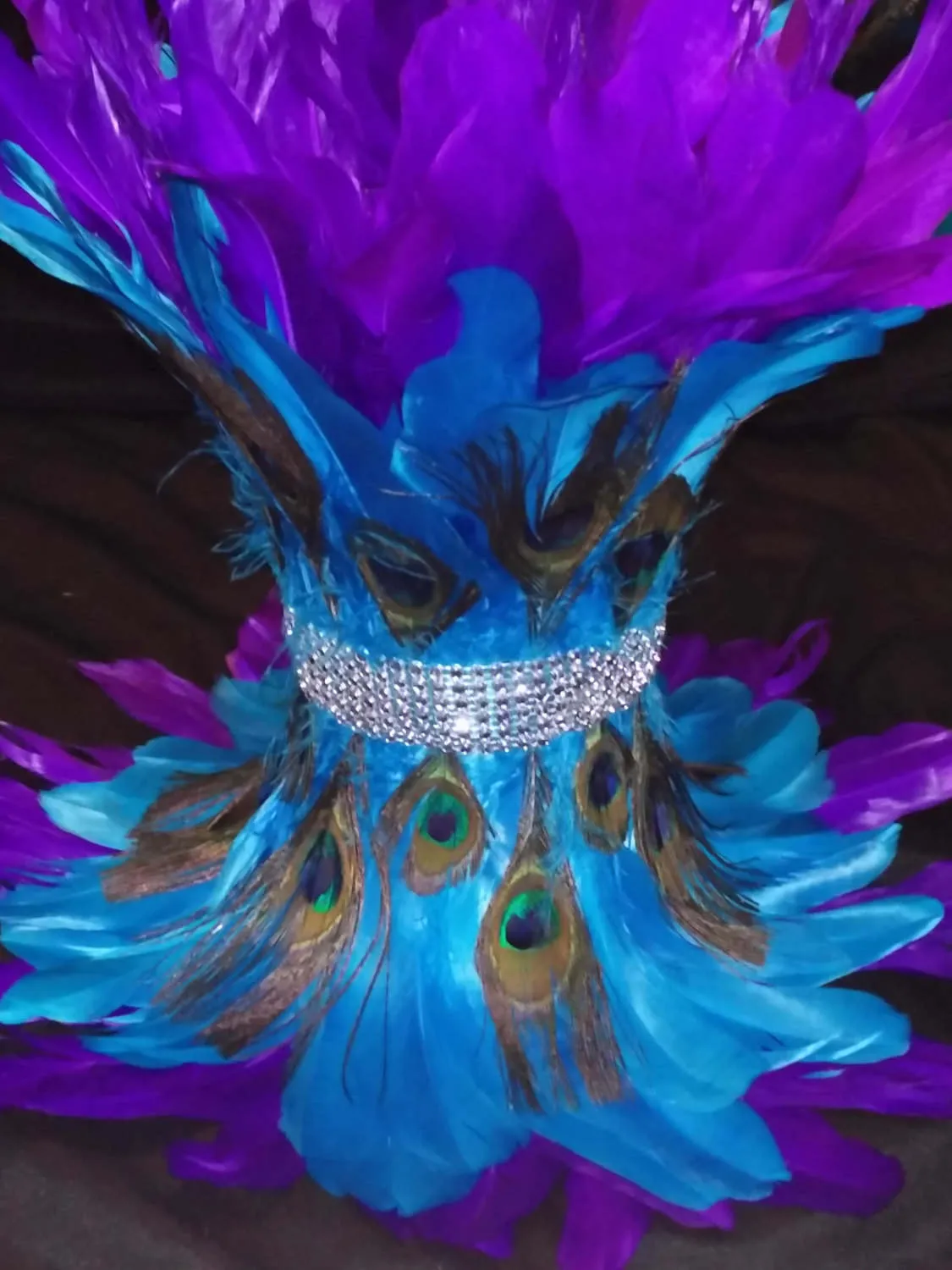 Peacock Feather & diamante design wedding cake stand  1920's  Gatsby style  round/square  all sizes