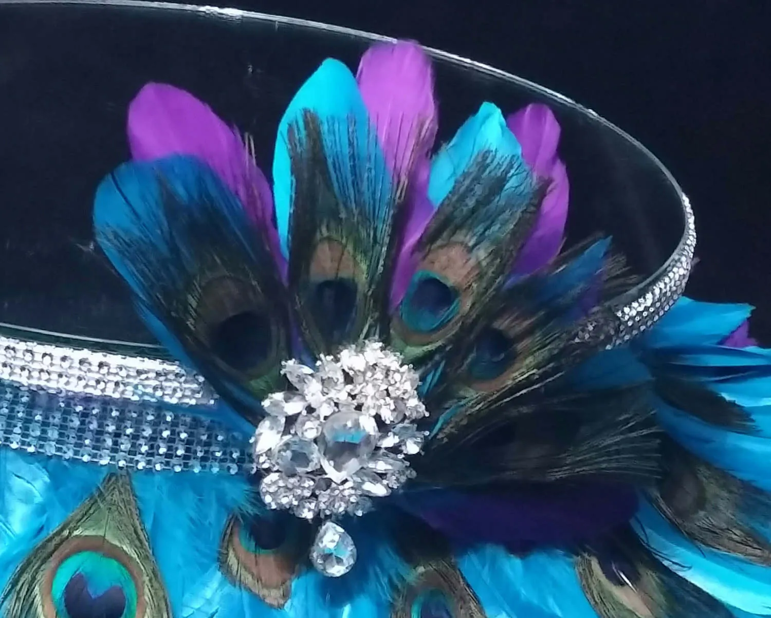 Peacock Feather & diamante design wedding cake stand  1920's  Gatsby style  round/square  all sizes