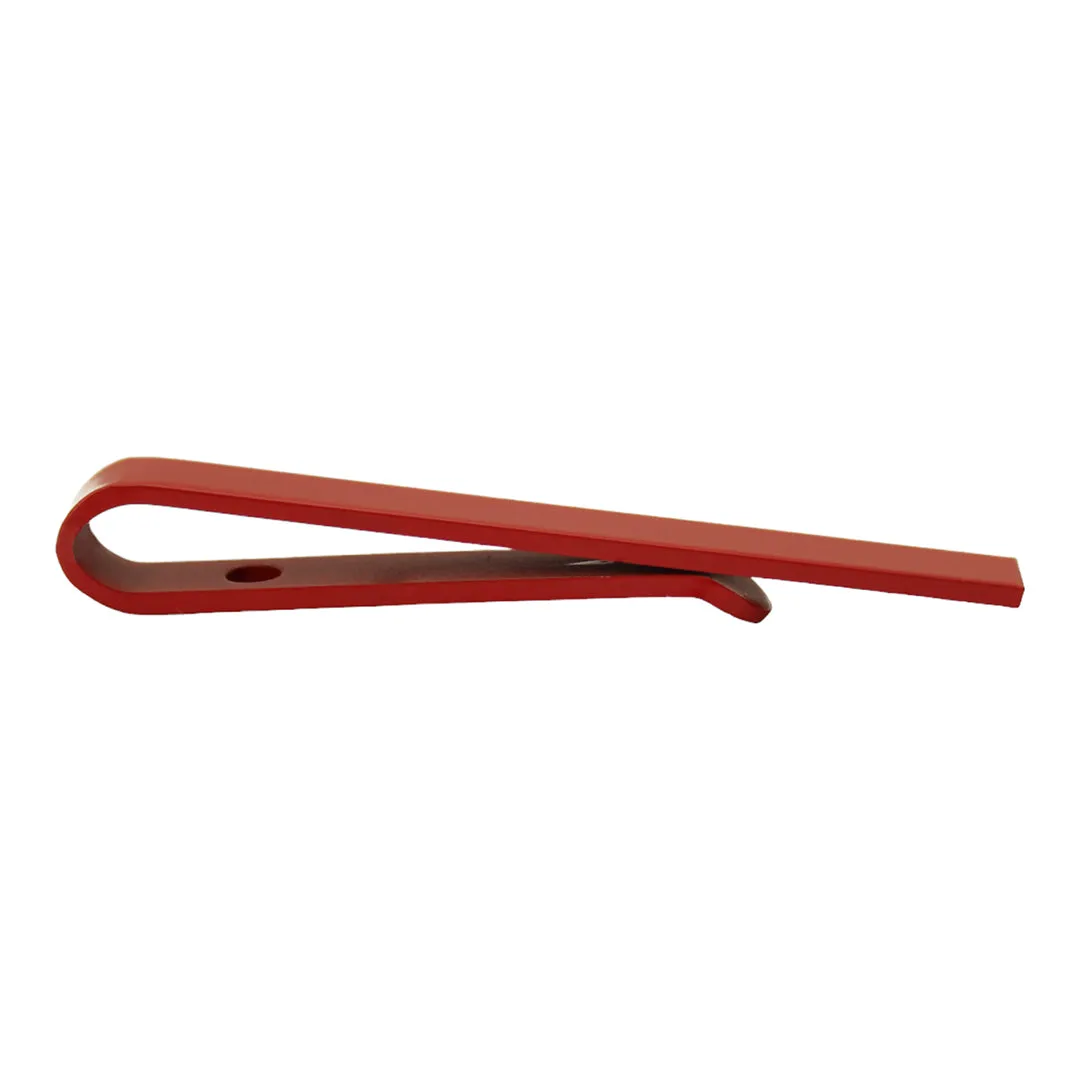 Peluche Slim Tie Bar Scarlet Red Tie Pin