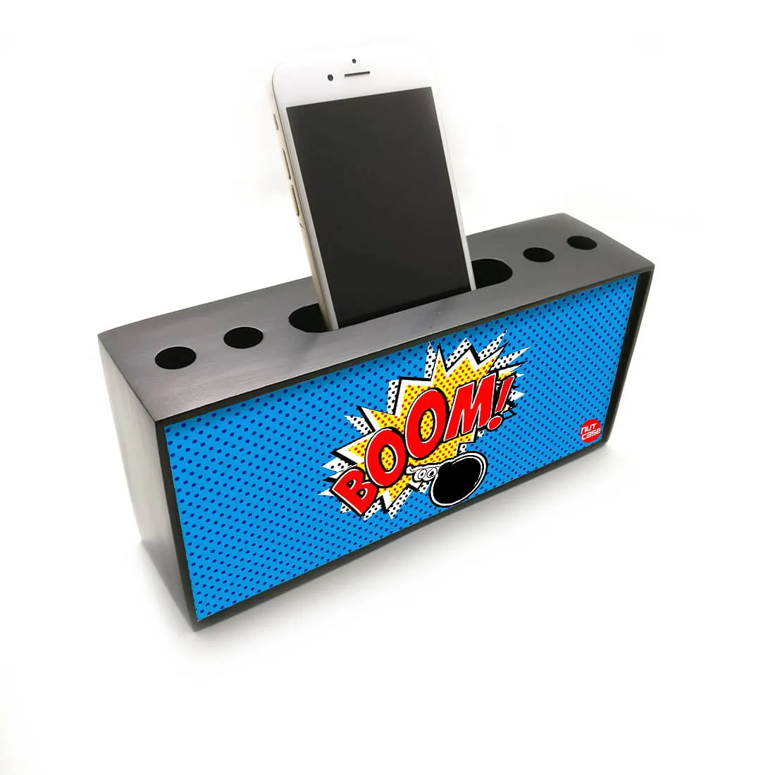 Pen Mobile Stand Holder Desk Organizer - Comic Style BOOM