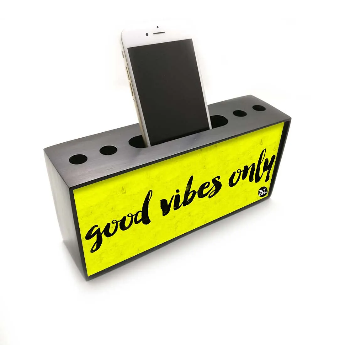 Pen Mobile Stand Holder Desk Organizer - Good Vibes Only