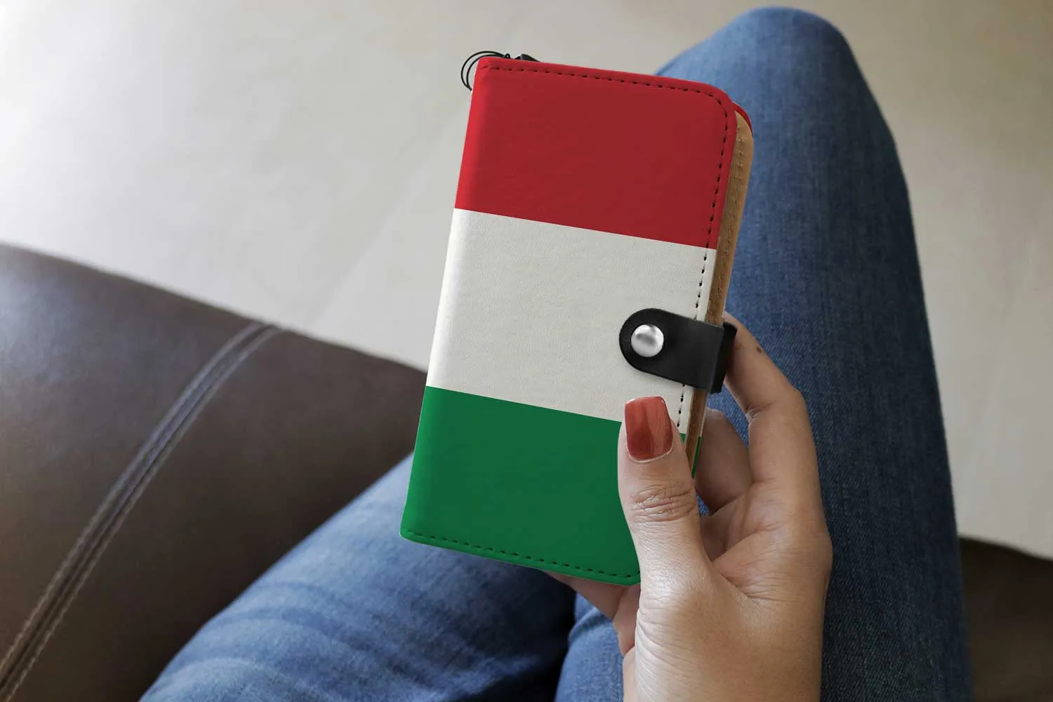 Personalized Italy Flag Phone Wallet Case