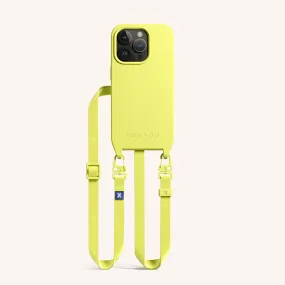 Phone Necklace with Slim Lanyard in Limoncello