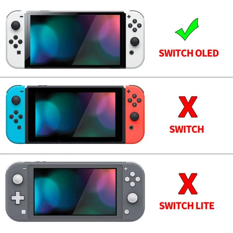 PlayVital ZealProtect Soft Protective Case for Nintendo Switch OLED, Flexible Protector Joycon Grip Cover for Nintendo Switch OLED with Thumb Grip Caps & ABXY Direction Button Caps - Blue Flame - XSOYV6003