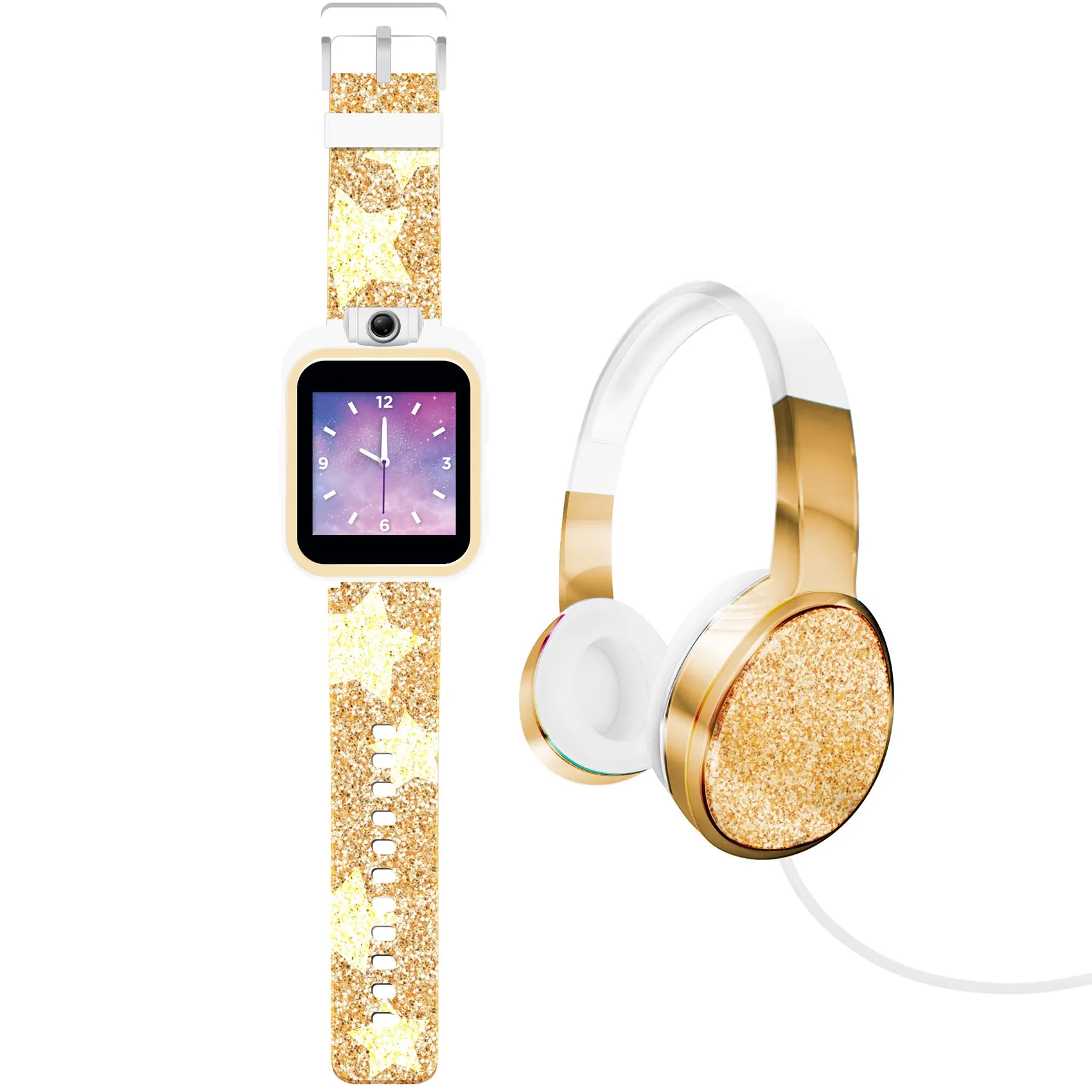 PlayZoom 2 Kids Smartwatch with Headphones: Gold Star Print