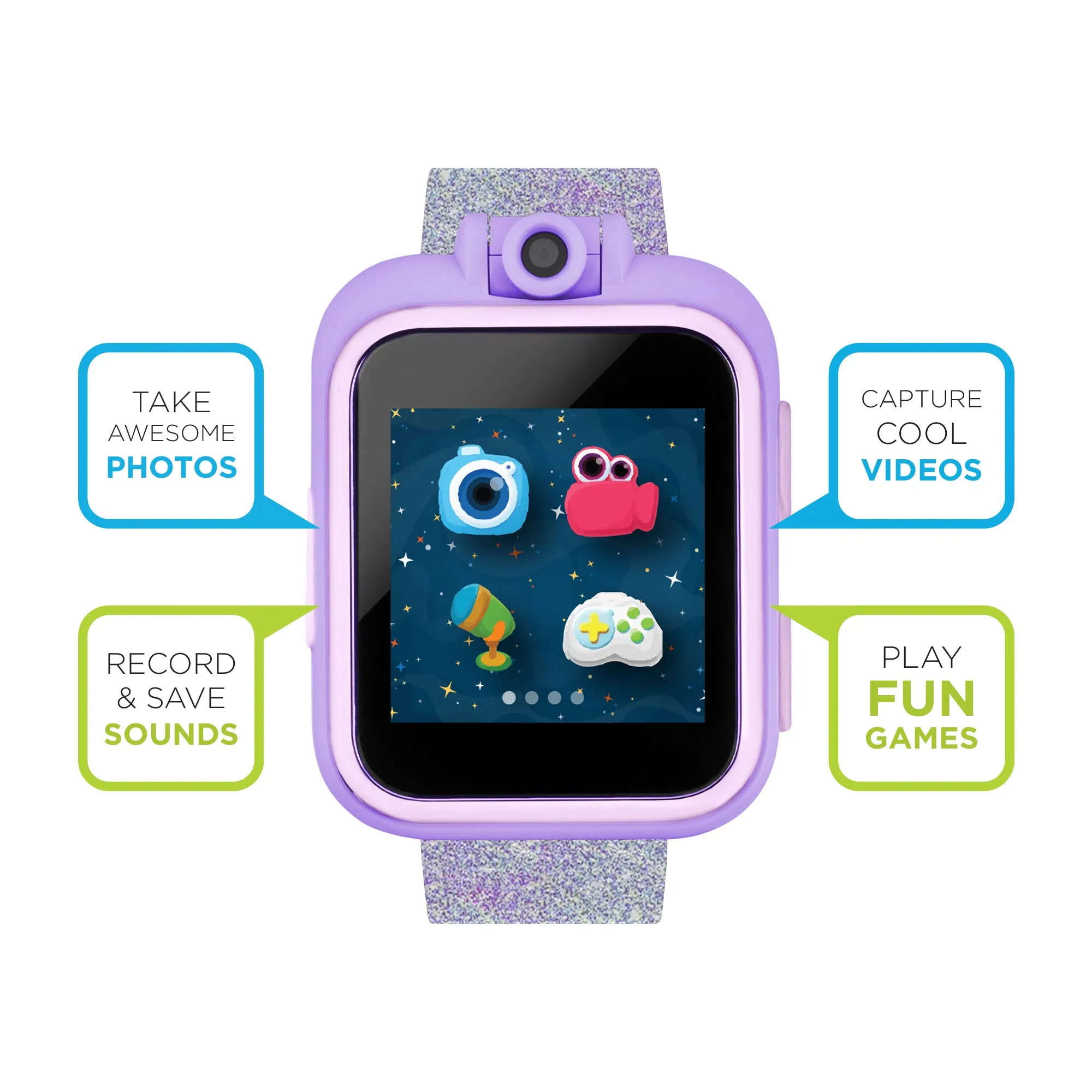 PlayZoom Smartwatch for Kids: Purple Glitter