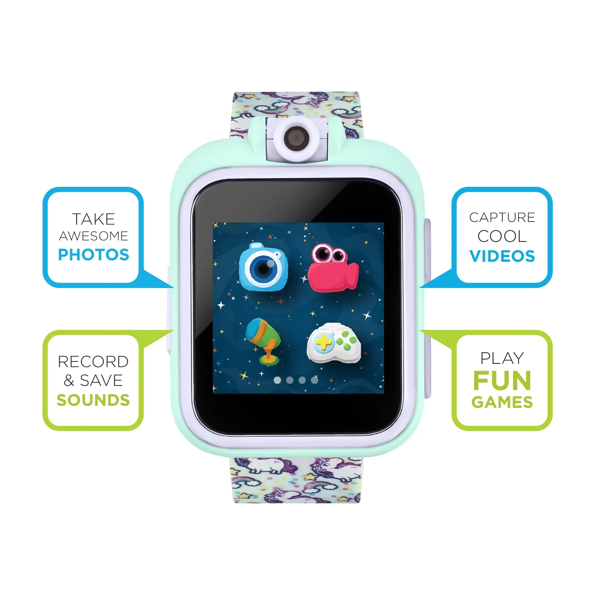 PlayZoom Smartwatch for Kids: Tie Dye Unicorn