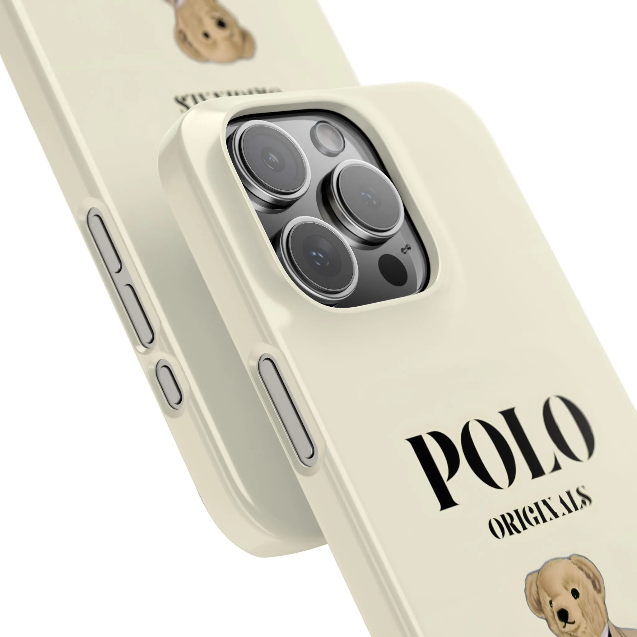 Polo Originals Bear Slim Phone Cases in Beige