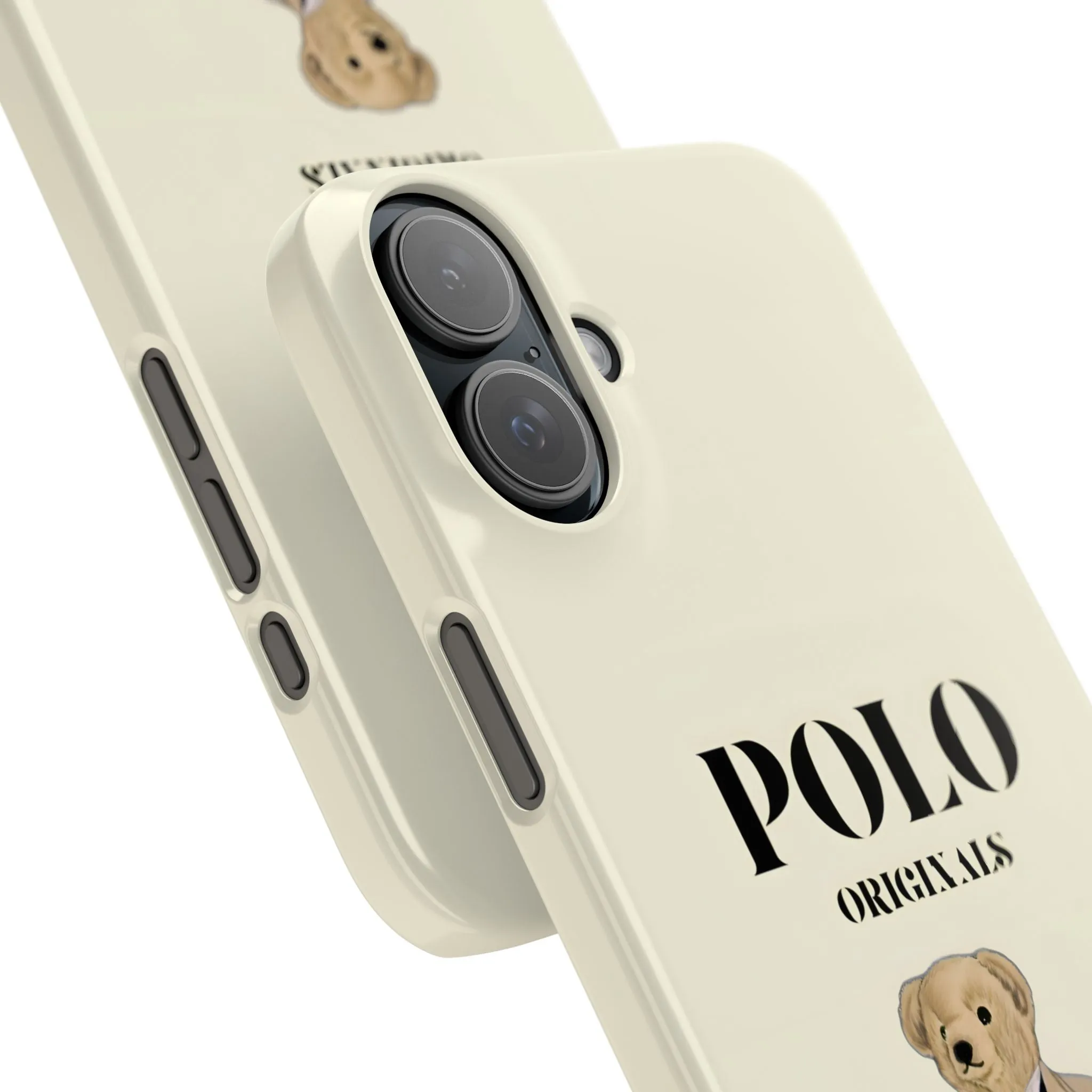 Polo Originals Bear Slim Phone Cases in Beige