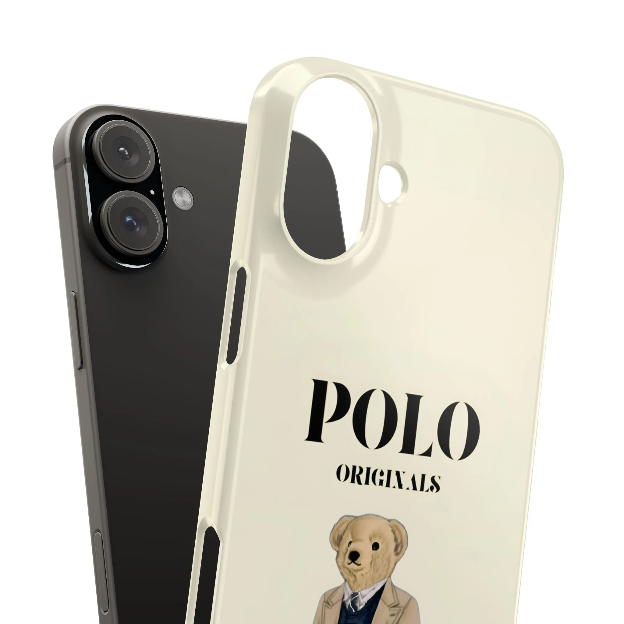 Polo Originals Bear Slim Phone Cases in Beige