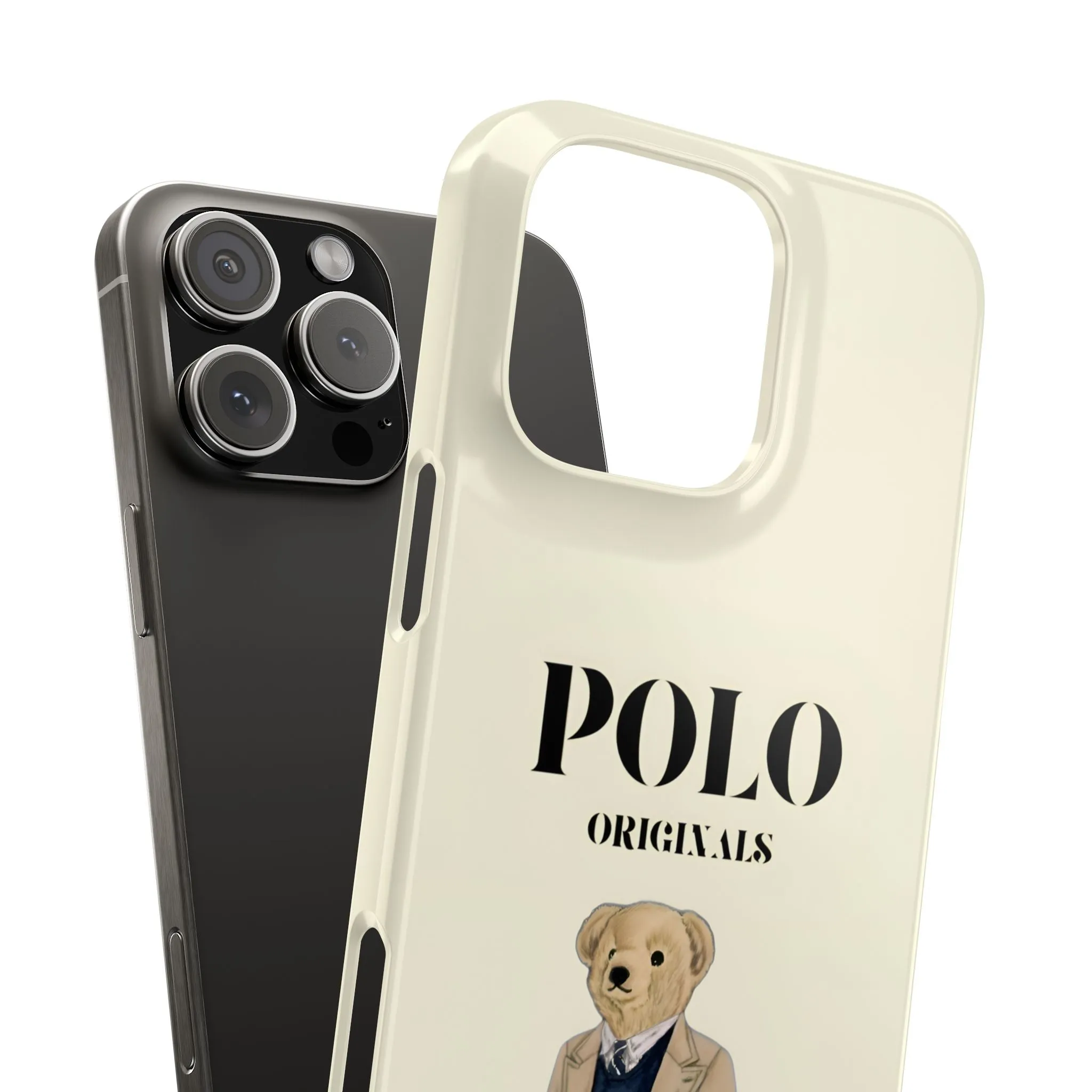 Polo Originals Bear Slim Phone Cases in Beige