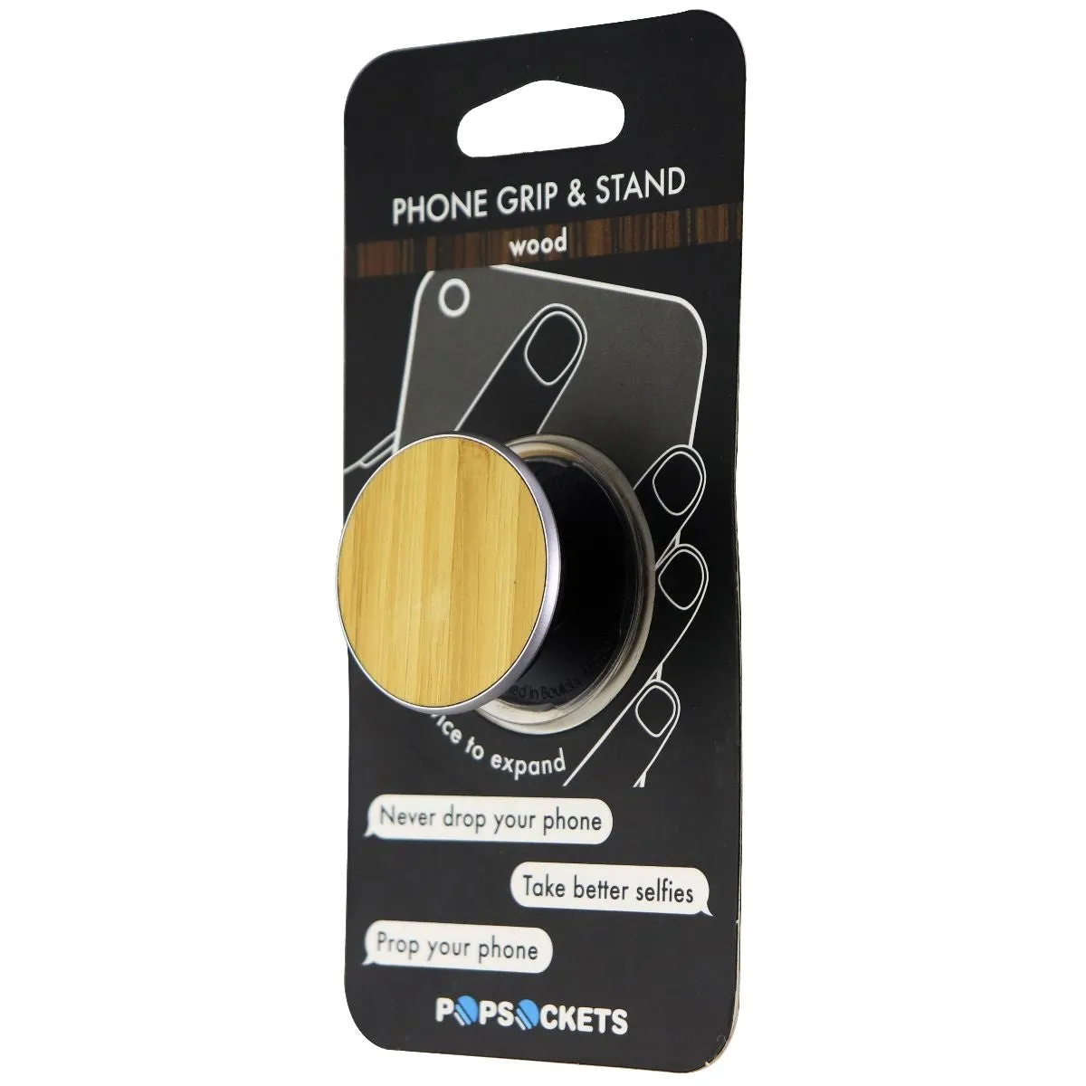 PopSockets: Collapsible Grip & Stand for Phones and Tablets - Bamboo