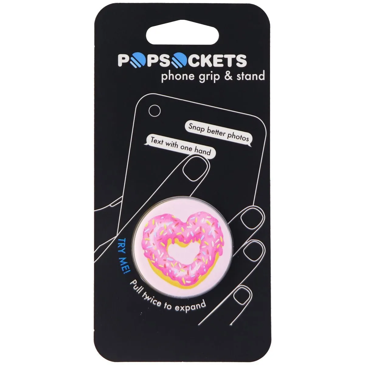 PopSockets: Collapsible Grip & Stand for Phones/Tablets - Strawberry Heart Donut